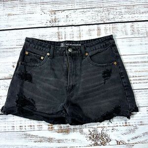 Black jean shorts